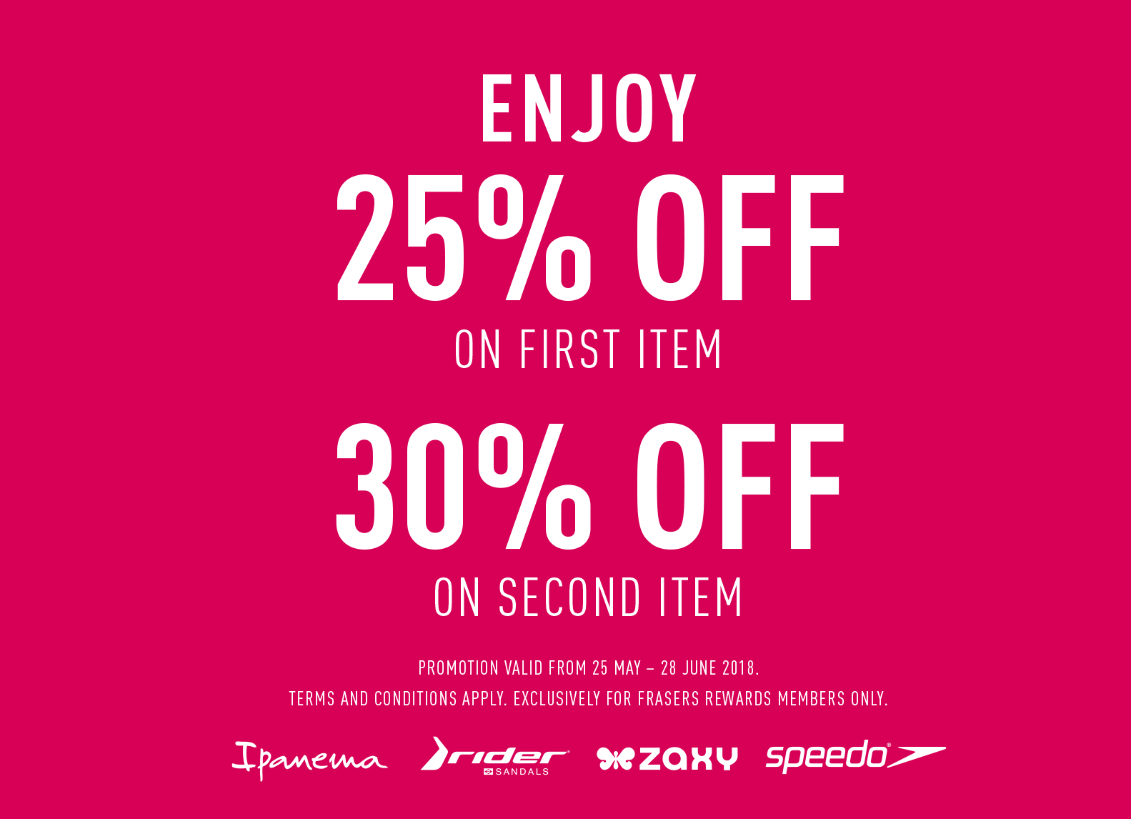 Enjoy 25% off Selected Brands at Royal Sporting House!
